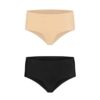 Bye Bra - Invisible High Brief Nude + Black M
