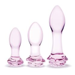 Glas - Rosebud Butt Plug Set 3 pcs
